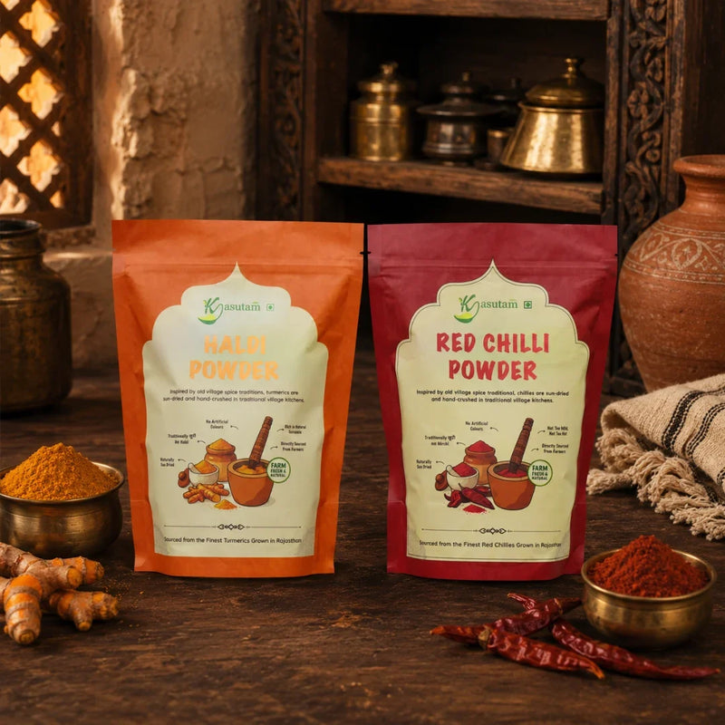 Kasutam Haldi & Lal Mirch Powder Combo (500 - 500 Gram)