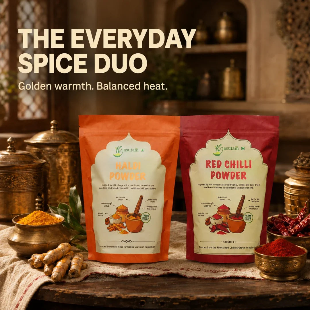 Kasutam Haldi & Lal Mirch Powder Combo (500 - 500 Gram)