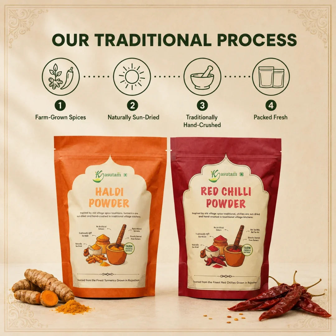 Kasutam Haldi & Lal Mirch Powder Combo (500 - 500 Gram)