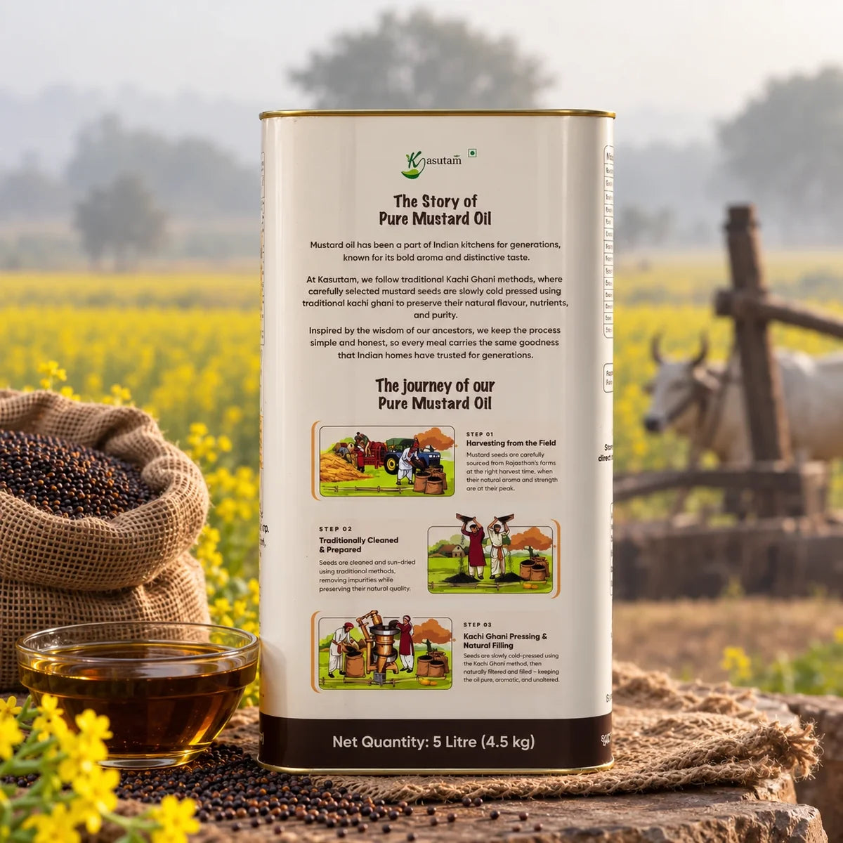 Cold Pressed Black Mustard Oil 1 Liter