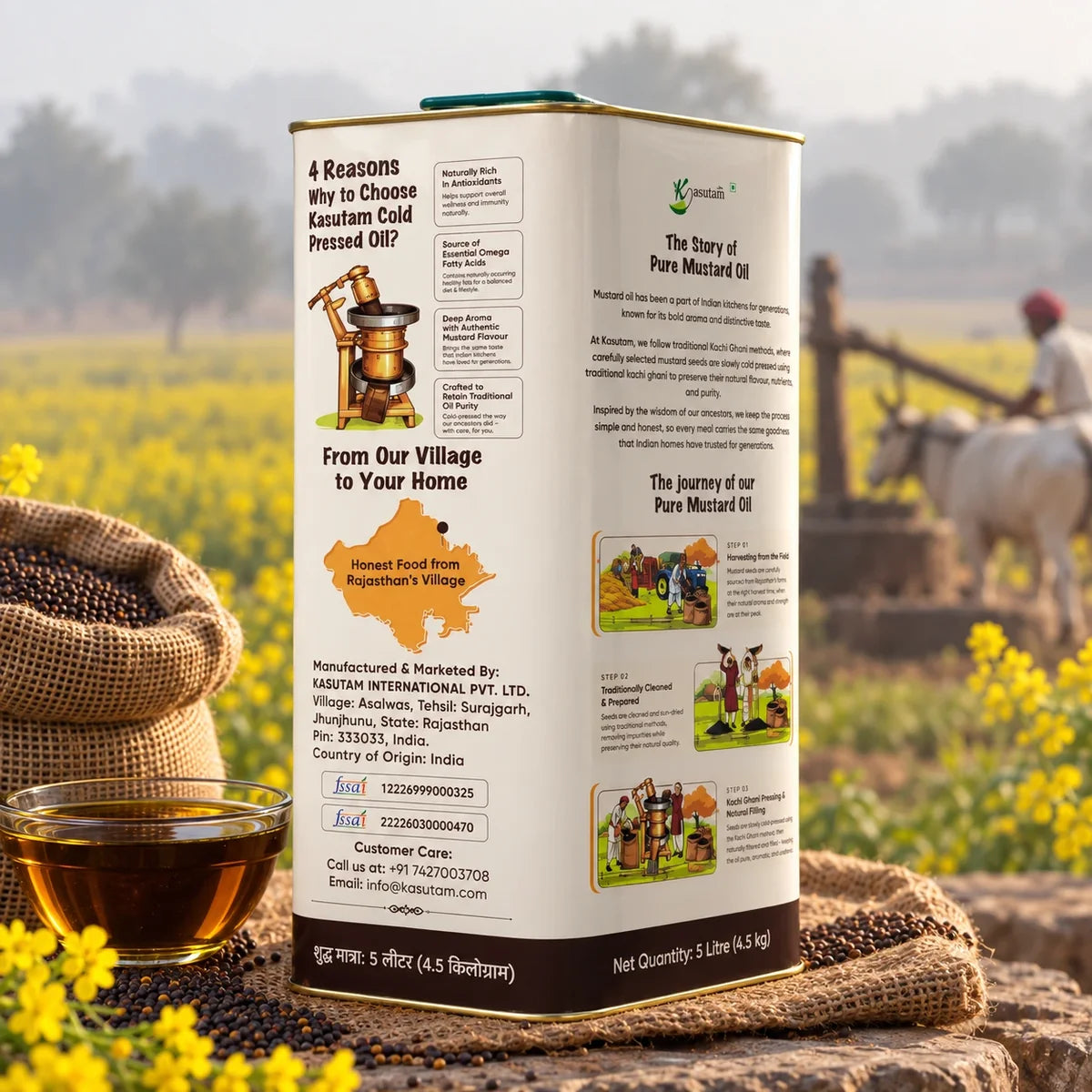 Cold Pressed Black Mustard Oil 1 Liter